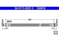Tubo de freno flexible 24.5111-0221.3 ATE para RENAULT NISSAN OPEL