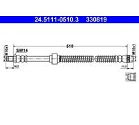 Tubo de freno flexible 24.5111-0510.3 ATE para OPEL RENAULT NISSAN