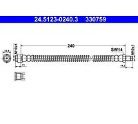 Tubo de freno flexible 24.5123-0240.3 ATE para MERCEDES-BENZ CLASE S