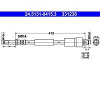 Tubo de freno flexible 24.5131-0415.3 ATE para MERCEDES-BENZ VW
