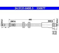 ATE Tubo de freno flexible 24.5131-0495.3 para Mercedes-Benz Vito Clase V (638/2) 1997-2003
