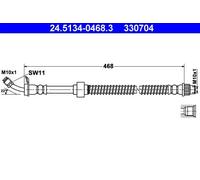 Tubo de freno flexible 24.5134-0468.3 ATE para RENAULT OPEL NISSAN