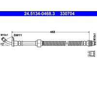 Tubo de freno flexible 24.5134-0468.3 ATE para RENAULT OPEL NISSAN