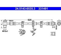 Tubo de freno flexible 24.5143-0535.3 ATE para MERCEDES-BENZ CLASE M