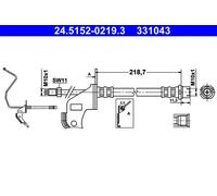 Tubo de freno flexible 24.5152-0219.3 ATE para OPEL ASTRA H GTC ASTRA H