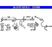 Tubo de freno flexible 24.5157-0219.3 ATE para OPEL MERIVA A Monospace ASTRA H