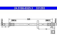Tubo de freno flexible 24.5166-0325.3 ATE para SKODA VW