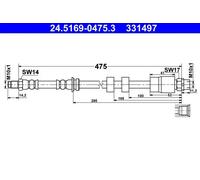 Latiguillo de freno ATE 24.5169-0475.3