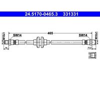 Tubo de freno flexible 24.5170-0465.3 ATE para VOLVO 480 440 460