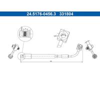 Tubo de freno flexible 24.5176-0456.3 ATE para OPEL MOKKA / MOKKA X