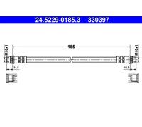 Tubo de freno flexible 24.5229-0185.3 ATE para RENAULT TWINGO I ESPACE III