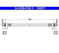 Tubo de freno flexible 24.5229-0193.3 ATE para RENAULT NISSAN