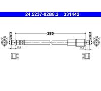 ATE Latiguillo de freno Audi 80 Coupé 90 Cabriolet RS2 delantero Ref. 24.5237-0288.3