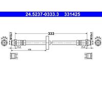 Tubo de freno flexible 24.5237-0333.3 ATE para VW GOLF II PASSAT B3/B4 CORRADO