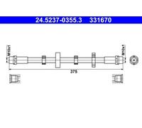 Tubo de freno flexible 24.5237-0355.3 ATE para VW TRANSPORTER T4 Autobús
