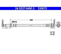 Tubo de freno flexible 24.5237-0490.3 ATE para MERCEDES-BENZ