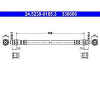 Tubo de freno flexible 24.5239-0165.3 ATE para CITROËN RENAULT DS