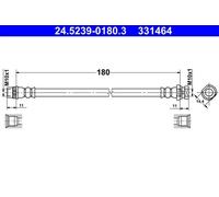 Tubo de freno flexible 24.5239-0180.3 ATE para RENAULT KANGOO Express