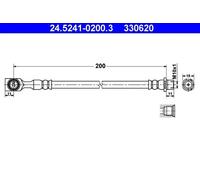 Tubo de freno flexible 24.5241-0200.3 ATE para OPEL ASTRA G Hatchback
