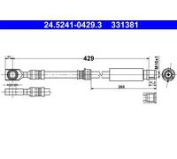 Tubo de freno flexible 24.5241-0429.3 ATE para OPEL ASTRA H Station Wagon