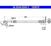 Tubo de freno flexible 24.5244-0240.3 ATE para AUDI A4 B5 A4 B5 Avant