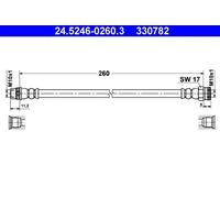 Tubo de freno flexible 24.5246-0260.3 ATE para CITROËN PEUGEOT