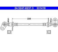 Tubo de freno flexible 24.5247-0237.3 ATE para MITSUBISHI ASX OUTLANDER II