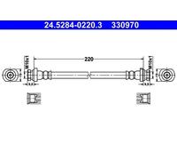 Tubo de freno flexible 24.5284-0220.3 ATE para CHEVROLET DAEWOO