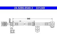 Tubo de freno flexible 24.5286-0540.3 ATE para MITSUBISHI PAJERO IV PAJERO II