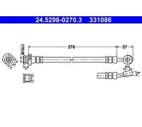 Tubo de freno flexible 24.5298-0270.3 ATE para KIA CEE'D SW CEE'D Hatchback