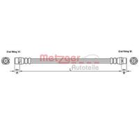 Tubo de freno flexible 4110251 METZGER para AUDI A8 D3