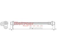 Tubo de freno flexible 4110746 METZGER para MITSUBISHI CITROËN PEUGEOT