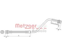 METZGER Latiguillo de freno para HYUNDAI: ix20 & KIA: Venga (Ref: 4110825)