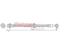 Tubo de freno flexible 4110848 METZGER para NISSAN QASHQAI / QASHQAI +2 I