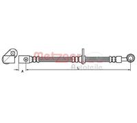 Tubo de freno flexible 4111071 METZGER para HONDA CIVIC VIII Hatchback