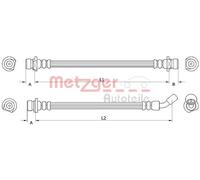 Tubo de freno flexible 4111072 METZGER para HONDA CIVIC VIII Hatchback