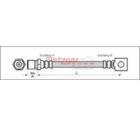 Tubo de freno flexible 4111757 METZGER para OPEL ASCONA B
