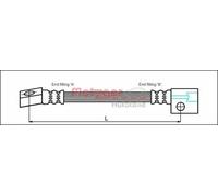 METZGER AUTOTEILE Manguera De Freno 4112811 Reforzada 10 mm 317 mm Para Opel