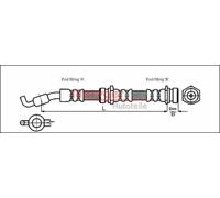 Tubo de freno flexible 4114722 METZGER para MAZDA KIA