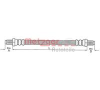 Tubo de freno flexible 4118376 METZGER para ALFA ROMEO JAGUAR DAIMLER