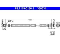 ATE 83.7119-0180.3 Latiguillo de freno