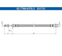 Tubo de freno flexible 83.7769-0370.3 ATE para MERCEDES-BENZ CLASE C