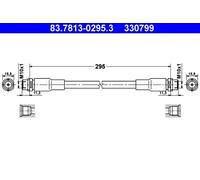 Tubo de freno flexible 83.7813-0295.3 ATE para AUDI VW SKODA