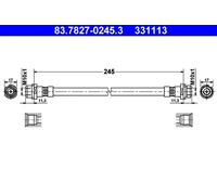 Tubo de freno flexible 83.7827-0245.3 ATE para BMW X5 X6