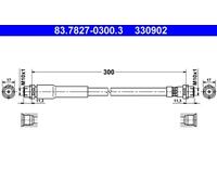 Tubo de freno flexible 83.7827-0300.3 ATE para FORD MAZDA