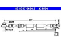 Latiguillo de freno ATE 83.8247-0636.3