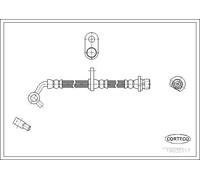 Tubo de freno flexible derecha 19035117 CORTECO para HONDA FR-V