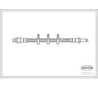 Tubo de freno flexible Eje delantero 19026923 CORTECO
