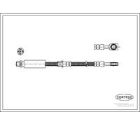CORTECO Latiguillo de freno 19032243 – Delantero para Opel Astra G, Zafira A
