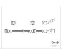Tubo de freno flexible Eje delantero 19032411 CORTECO para NISSAN SERENA